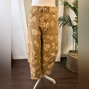 Loveimgs Floral Barrel Jeans